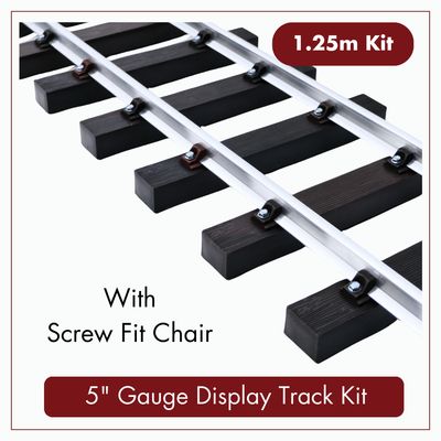 1.25m (4ft) - 5" Gauge Display Track Kit with 21mm (2lb/yard) Aluminium Rail