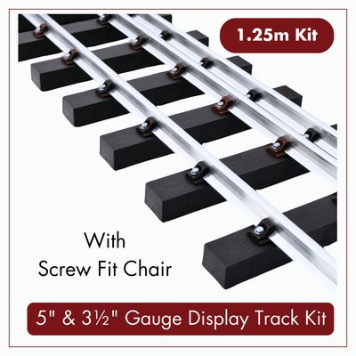 1.25m (4ft) - 5" &amp; 3½" Gauge Display Track Kit with 21mm (2lb/yard) Aluminium Rail