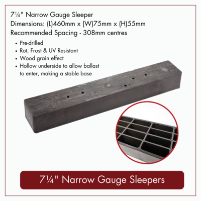 7¼" Narrow Gauge Sleepers