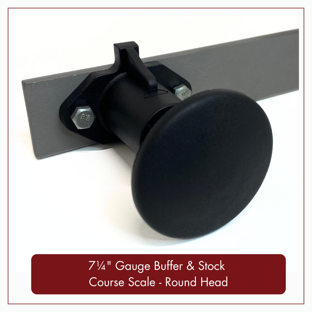 7¼" Gauge Buffer &amp; Stock Coarse Scale., 7¼" Gauge Buffer &amp; Stock Coarse Scale.: 7¼" Gauge Buffer &amp; Stock Coarse Scale. - Round Head