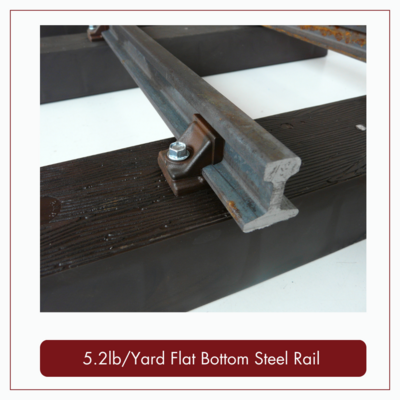 12m - 7¼" & 5" Narrow Gauge Track Kit for 5.2lb/yd Steel Profile Rail (Surrey Track System)