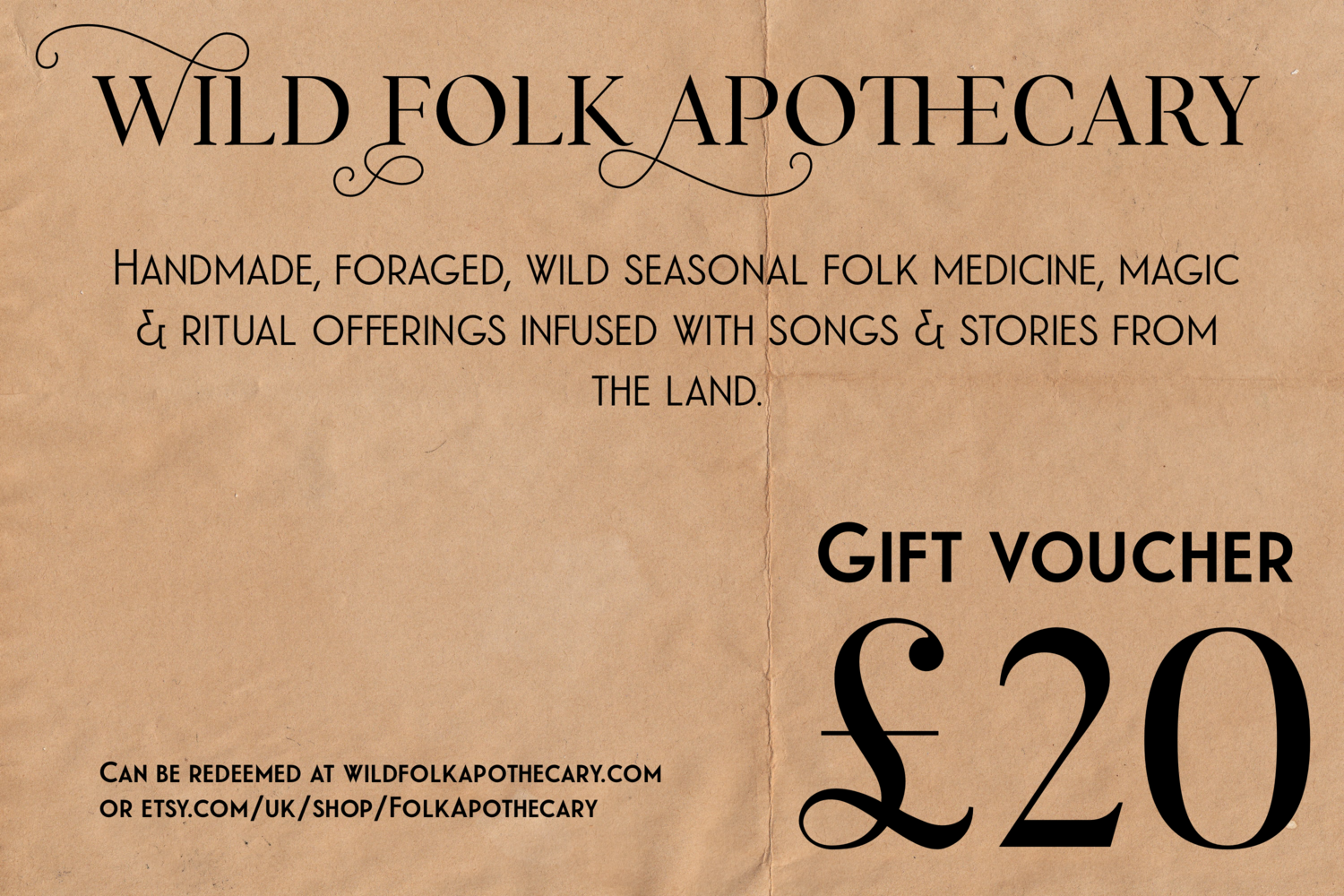 Wild Folk Apothecary Gift Voucher £20
