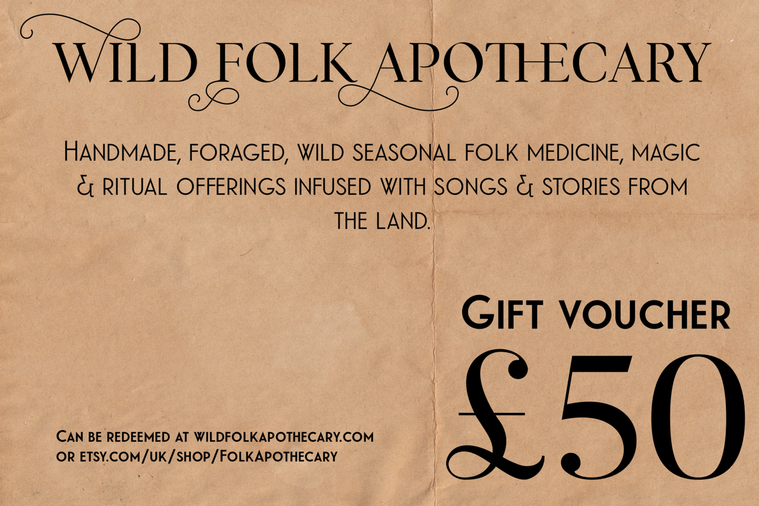 Wild Folk Apothecary Gift Voucher £50