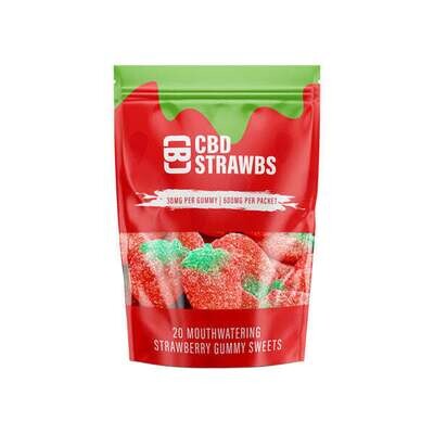 CBD Asylum 600mg Strawberry Gummies Ct Pouch (BUY 1 GET 2 FREE)