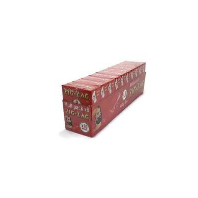 10 Pack x 8 Booklet Zig-Zag Red Regular Size Rolling Papers