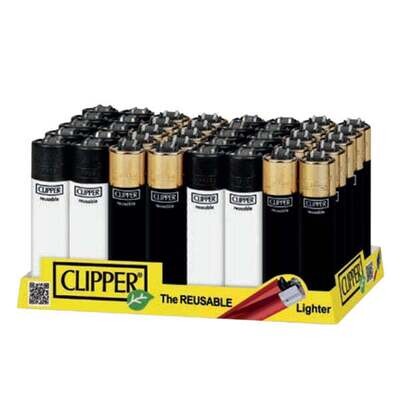 40 Clipper Classic Black & Gold Lighters