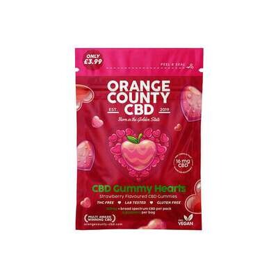 Orange County CBD 100mg Mini CBD Gummy Hearts - 6 Pieces