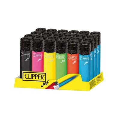 24 Clipper Refillable Electronic Jet Coloured Lighters