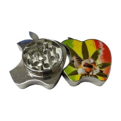 2 Parts Apple Metal Silver Grinder - HX011