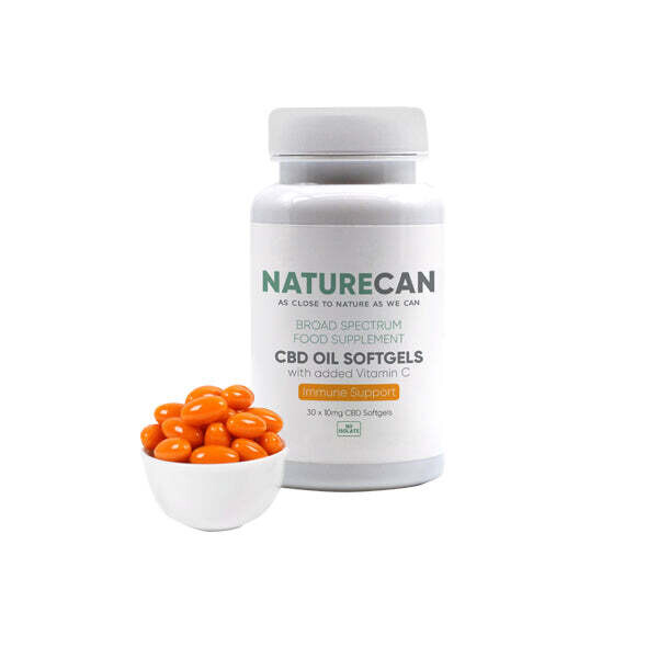 Naturecan 10mg CBD Oil Softgels with Vitamin C - 30 Capsules