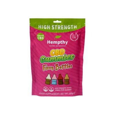 Hempthy 1000mg CBD Fizzy Bottles Gummies - 50 Pieces