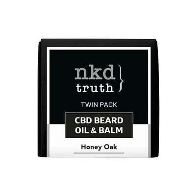 NKD 150mg CBD Twin Pack Honey Oak Beard Oil and balm