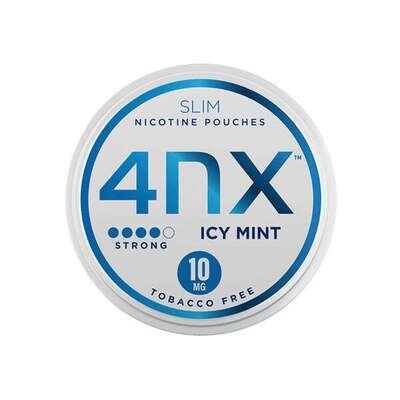 4NX 10mg Icy Mint Slim Nicotine Pouches 5 x 20 Pouches