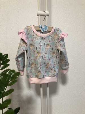 Mädchenpullover Sweat mit Rüschchen
