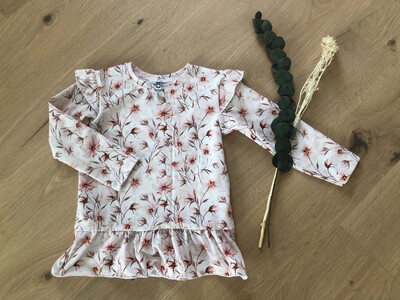 Mädchenpullover Jersey mit Rüschchen