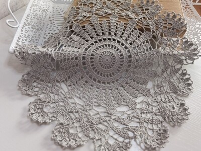 Silver Grey Crochet Doilies Crocheted Doily Home Decor