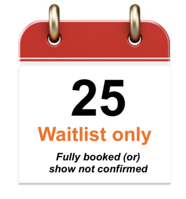 Jun 25 - Wed - Waitlist only