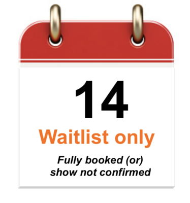 Aug 14 - Thu - Waitlist only