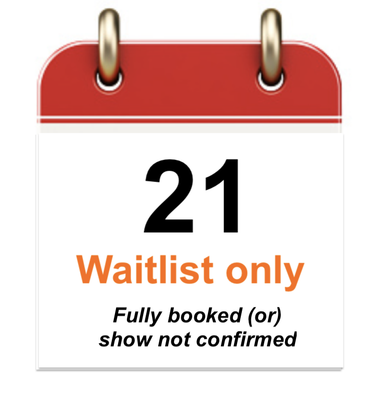 Sep 21 - Sun - Waitlist only