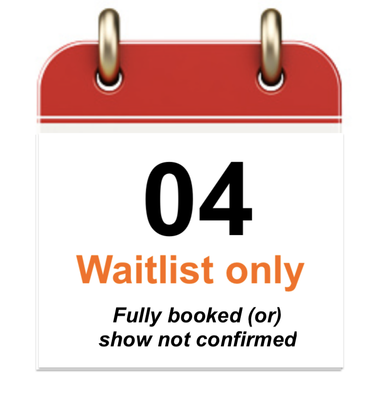 Oct 04 - Sat - Waitlist only
