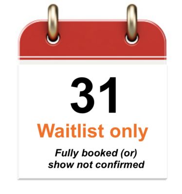 Jan 31 - Sat - Waitlist only