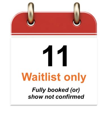 May 11 - Mon - Waitlist only