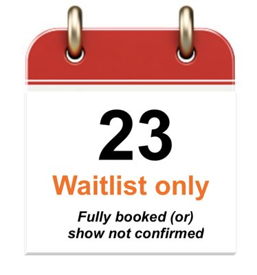 May 23 - Sat - Waitlist only