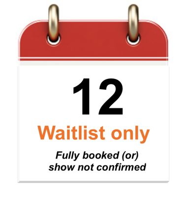 Apr 12 - Sun - Waitlist only