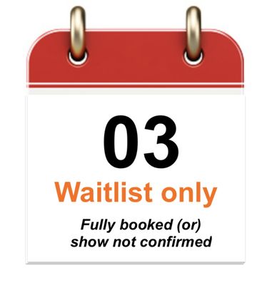 Apr 03 - Fri - Waitlist only