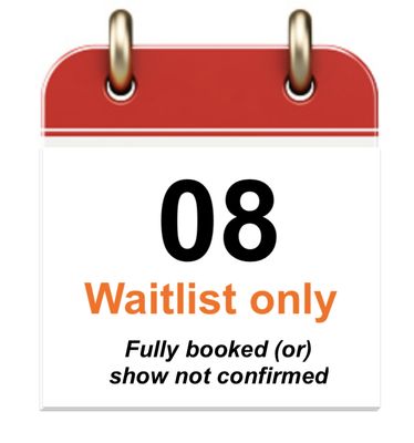 Jun 08 - Mon - Waitlist only