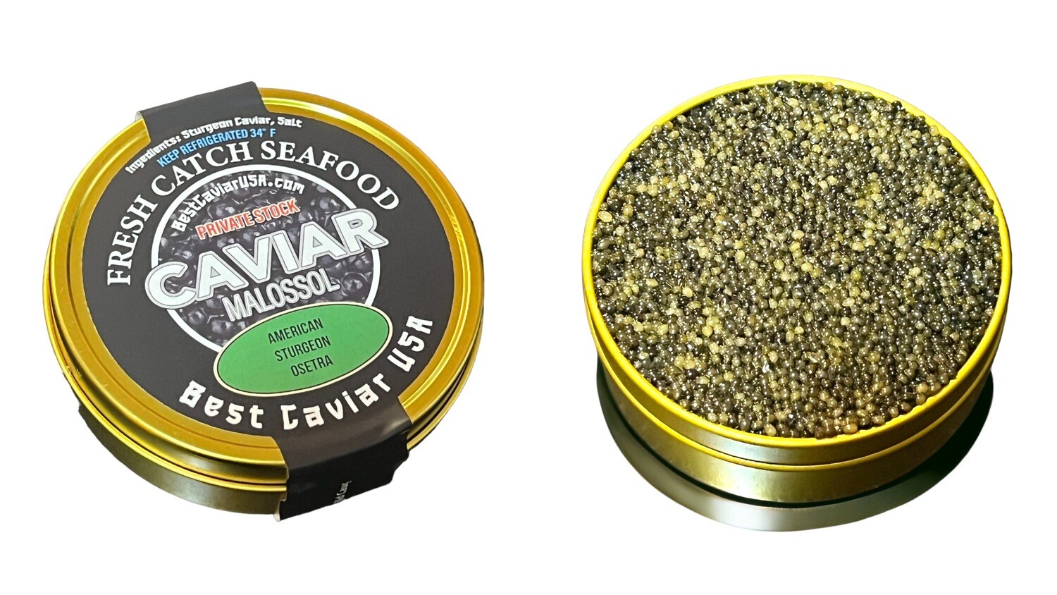 Black Caviar - Olive-Bronze - Wild Caught American Sturgeon - (125-Gram / 4.4oz) - (ОСЁТР)