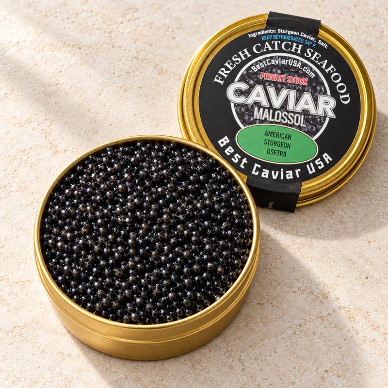 Black Caviar - Jet Black - Wild Caught American Sturgeon - (250-Gram / 8.8oz) - (ОСЁТР)