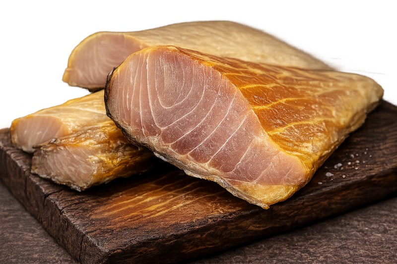 Cold Smoked Sturgeon Chunk • (Average Weight Between 1.0-1.1 - LB per chunk/piece) • БАЛЫГ ОСЁТР