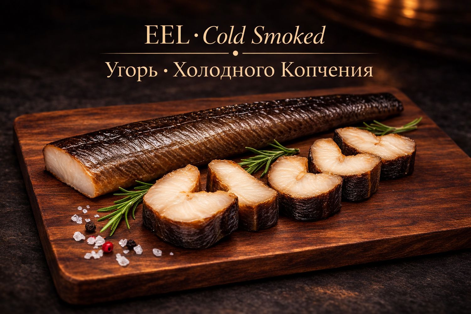 EEL - Cold Smoked • (Average Weight Between 1.00 - 1.25 - LB) • (Угорь)