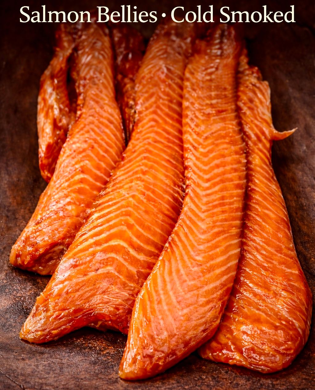 Cold Smoked Salmon Bellies • 1-LB Pack • SEMGA / СЁМГА - БРЮШКИ