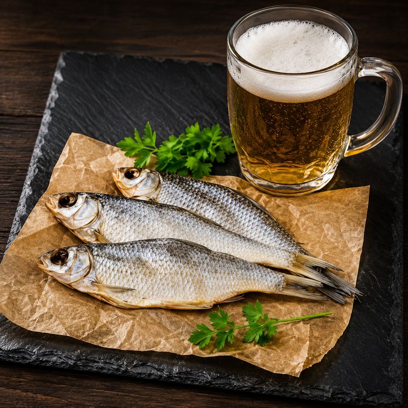 Caspian Taran (Sea Roach) with Caviar • Dry Fish • (1.0-1.3-LB Pack) • (Каспийская ТАРАНЬ с Икрой)