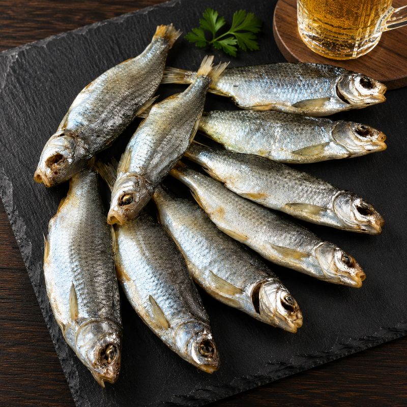 Caspian Mini Vobla “Voblachka” (Roach) • Dry Fish • (0.4- 0.5 - LB Pack) • (Каспийская МИНИ ВОБЛА)