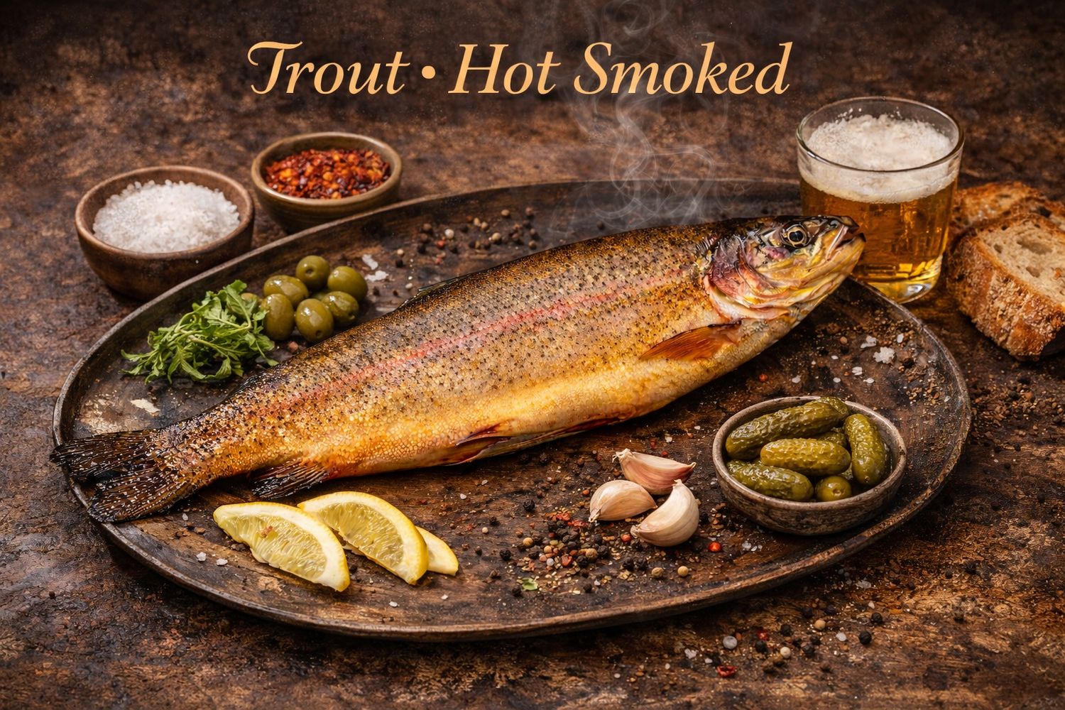 Rainbow Trout  • Hot Smoked • (Price per one Fish  • Up to 1.5-LB) • (Форель - Радужная - Г/К)
