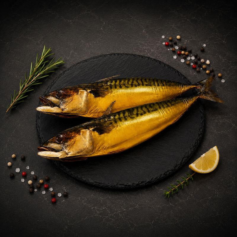 Mackerel Atlantic • Hot Smoked • (Average Weight Between 1.2-1.5 - LB) • (Крупная Скумбрия Г/К)