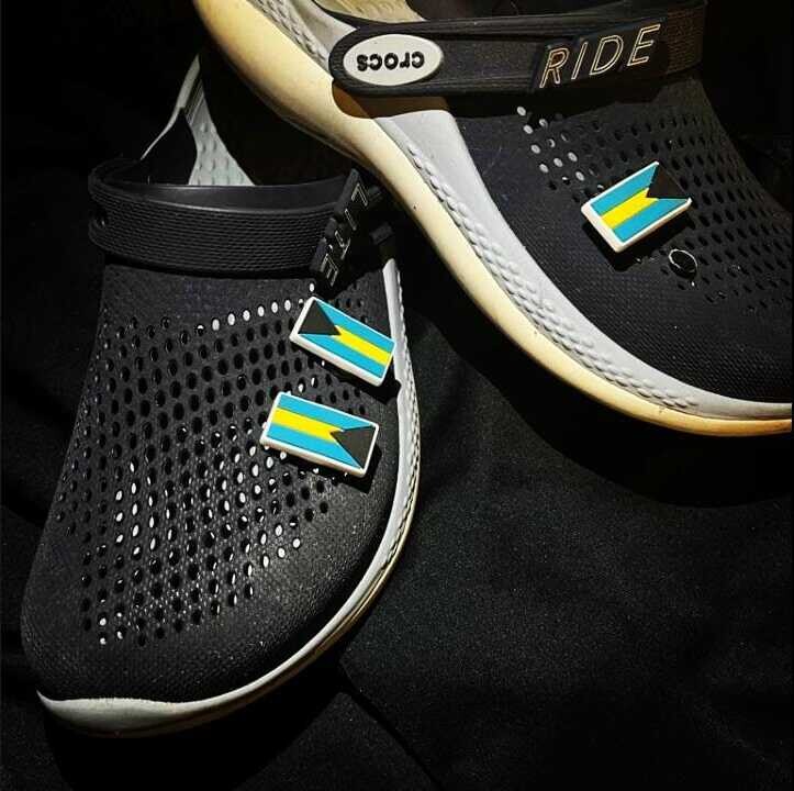 Bahamas Flag Shoe Charm