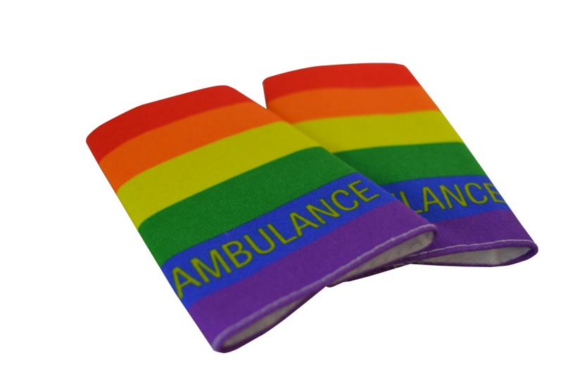 Printed Epaulette Sliders | Rainbow |  LGBTQ+