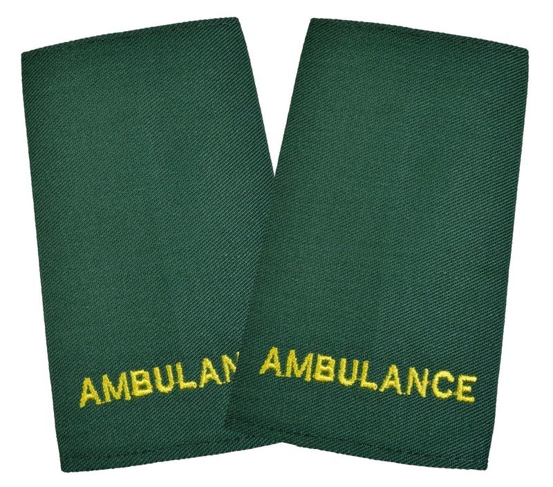 Ambulance | Stock held EMBROIDERED Epaulette Sliders