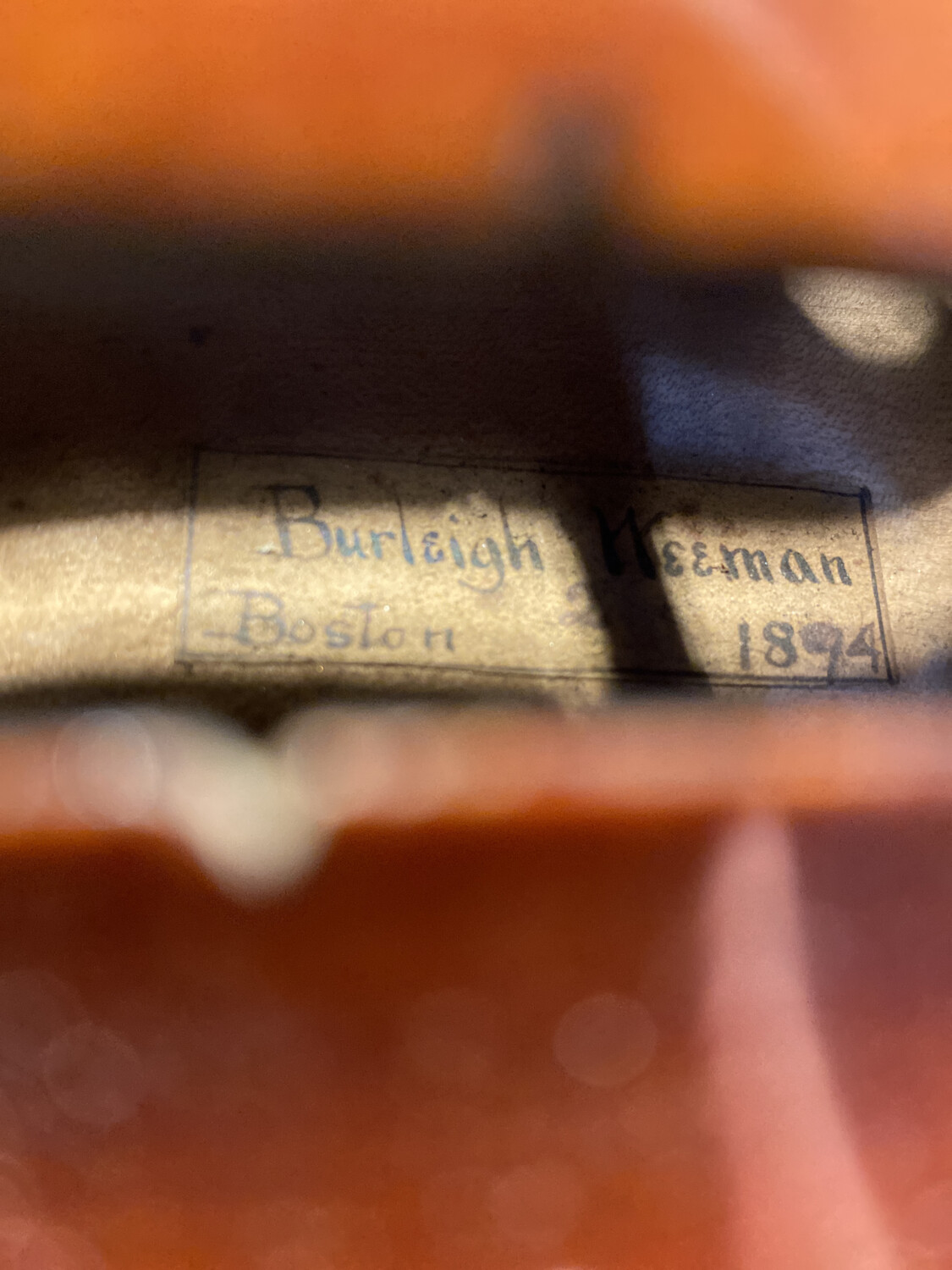 N.6523qb - A fine 16 3/8 viola by Burleigh Weeman, Boston 1894.