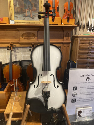 Glasser Carbon Composite Acoustic Electric Violin AEX-White
