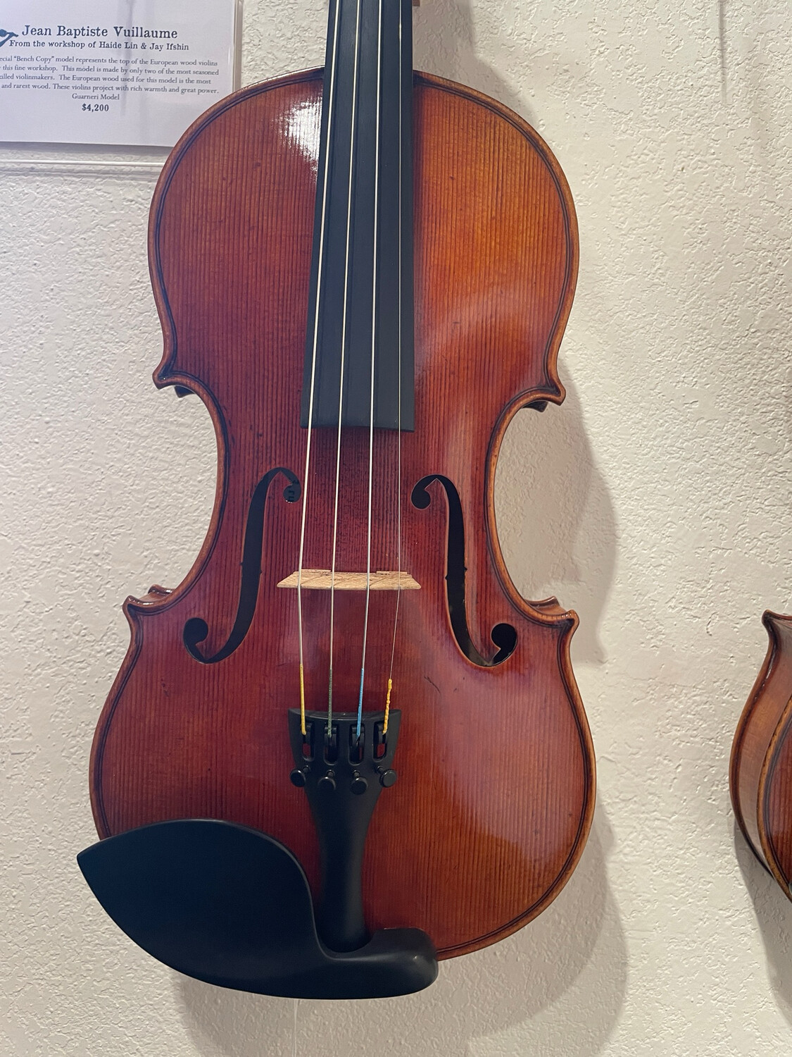 J.B. Vuillaume model violin, Jay Haide CA 2024