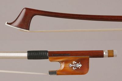 Arcos Brasil Silver-mounted Ipê Cello Bow “Fluer-de-lys” frog