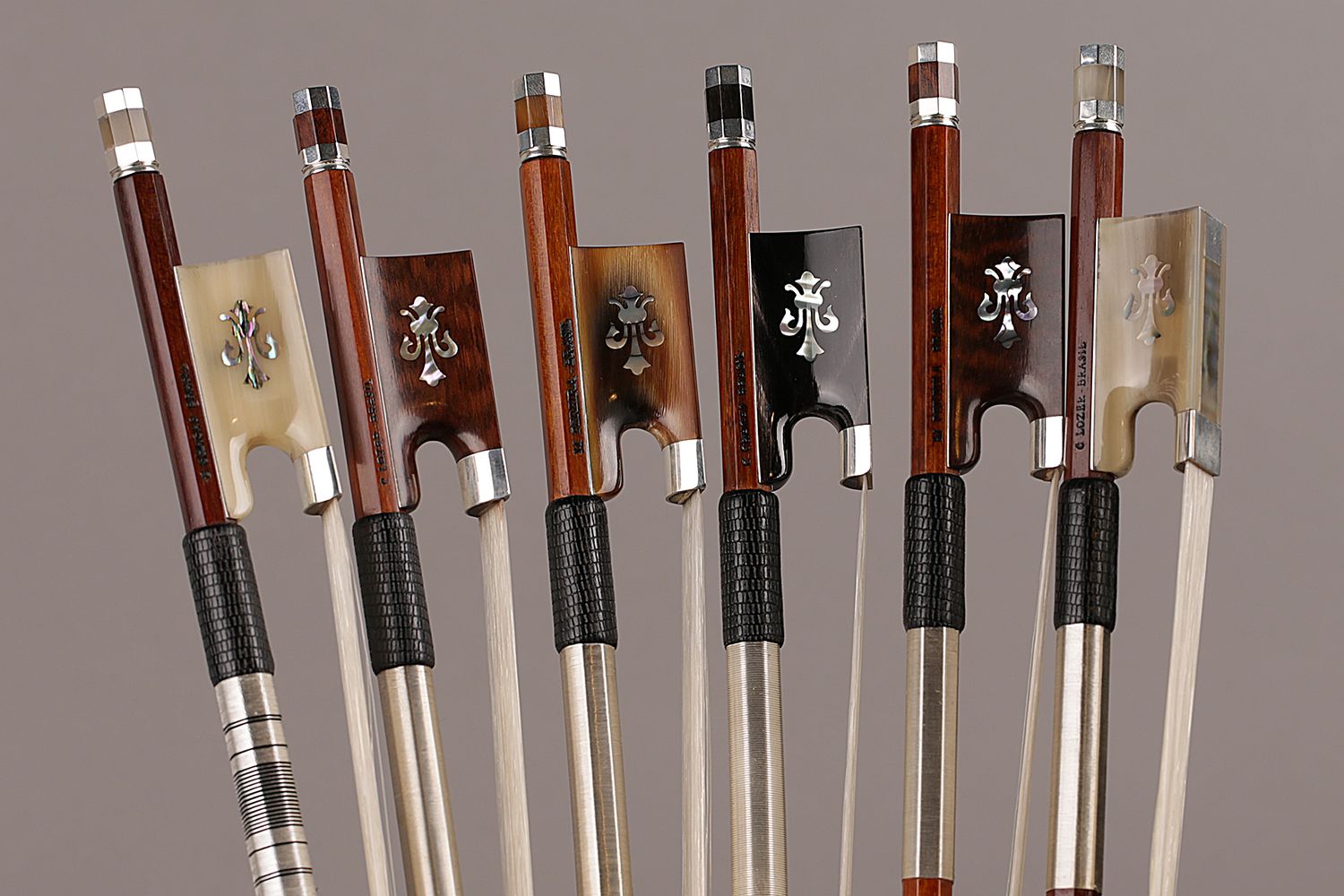 Arcos Brasil Silver-mounted Ipê Cello Bow “Fluer-de-lys” frog