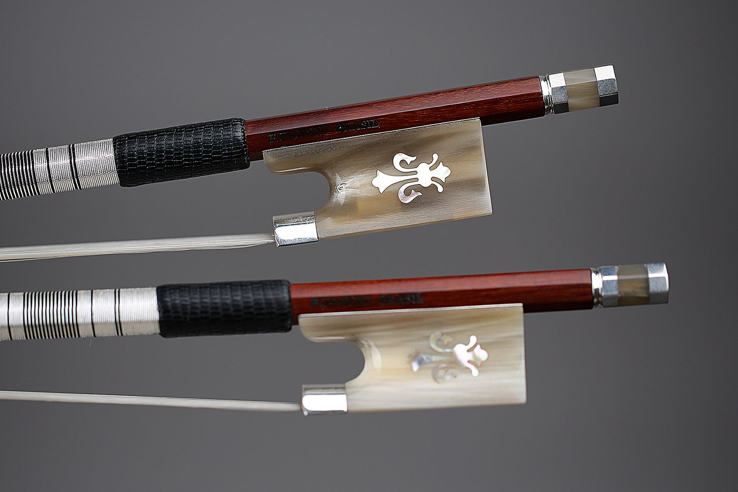 Arcos Brasil Silver-mounted Ipê Violin Bow “Fluer-de-lys”