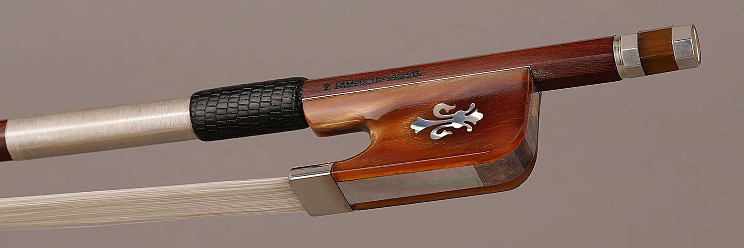 Arcos Brasil Silver-mounted Ipê Cello Bow “Fluer-de-lys” frog