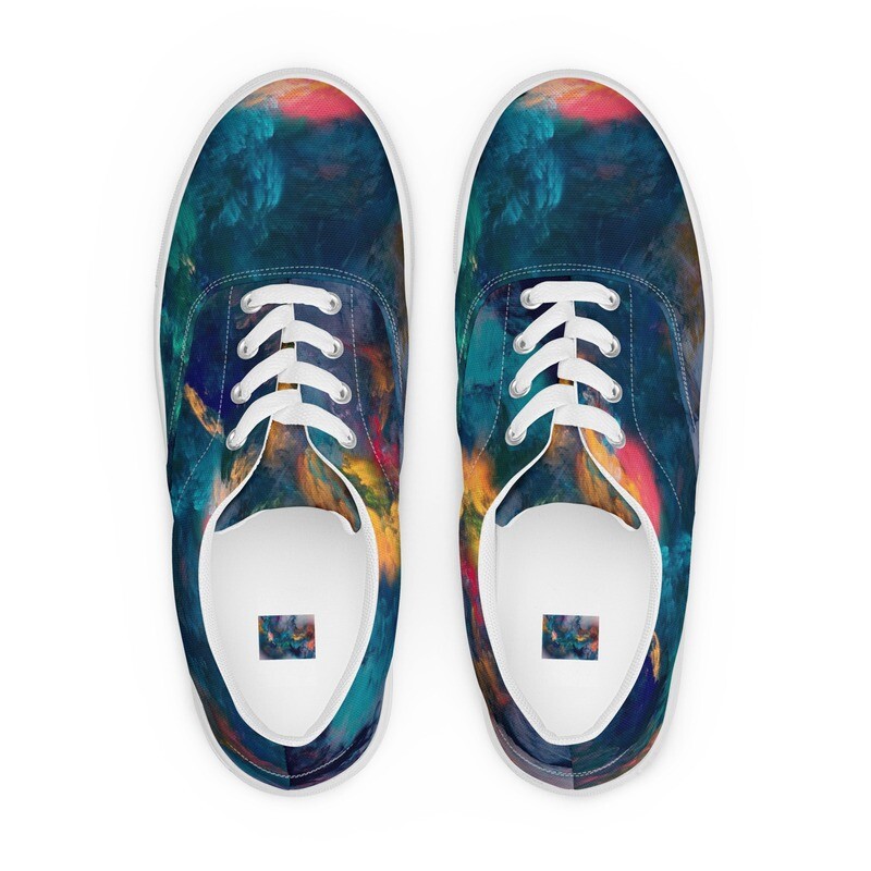 Men’s lace-up canvas shoes - Mix colour